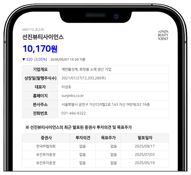 선진뷰티사이언스 물적분할로 임상사업 독립…주식매수청구권 1만677원 확정