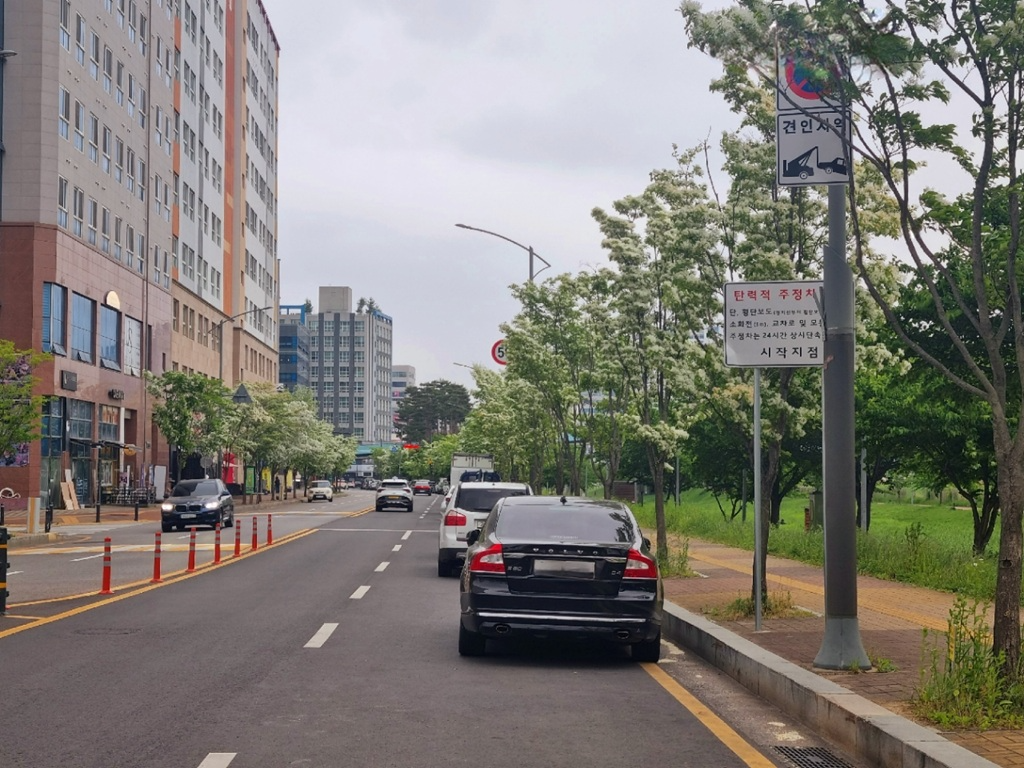 야당동 소리천로 일대 탄력적 주정차 허용