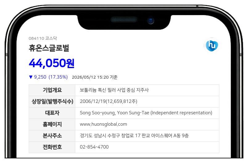 휴온스글로벌, 24억 규모 '비과세' 분기배당 결정…1주당 200원 지급