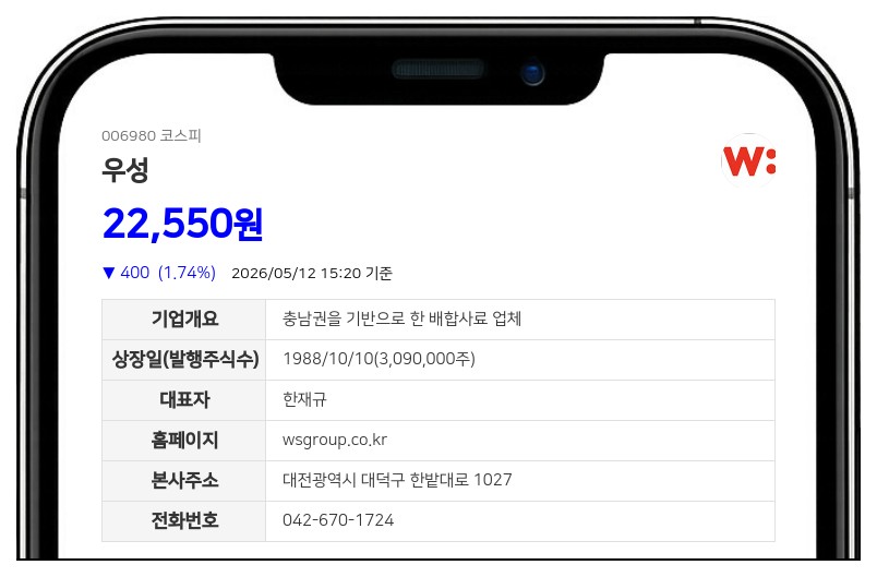 우성, 친인척 지평은 씨 1천주 장내매도로 최대주주 지분 0.03%p 줄어