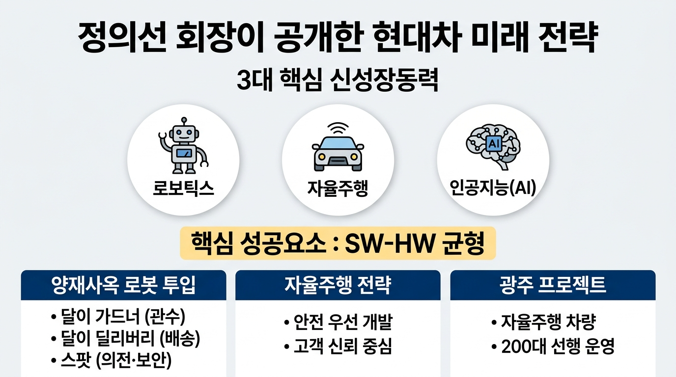 정의선 회장이 직접 공개한 현대차 미래 먹거리는?
