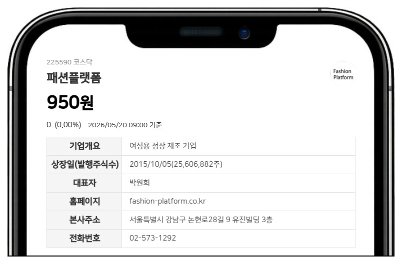 패션플랫폼 21일 거래 재개 확정, 액면병합 마친 신주 변경상장 완료