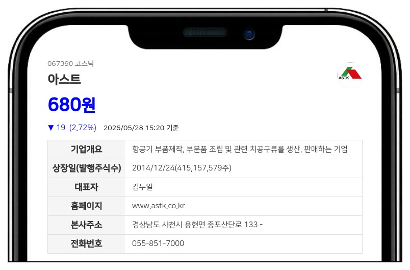 아스트, 10대 1 주식병합으로 유통주식수 축소…8월 7일부터 거래 정지