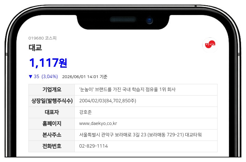 대교홀딩스, 대교 주식 180만 주 장외매수 단행하며 최대주주 지분 62% 확보