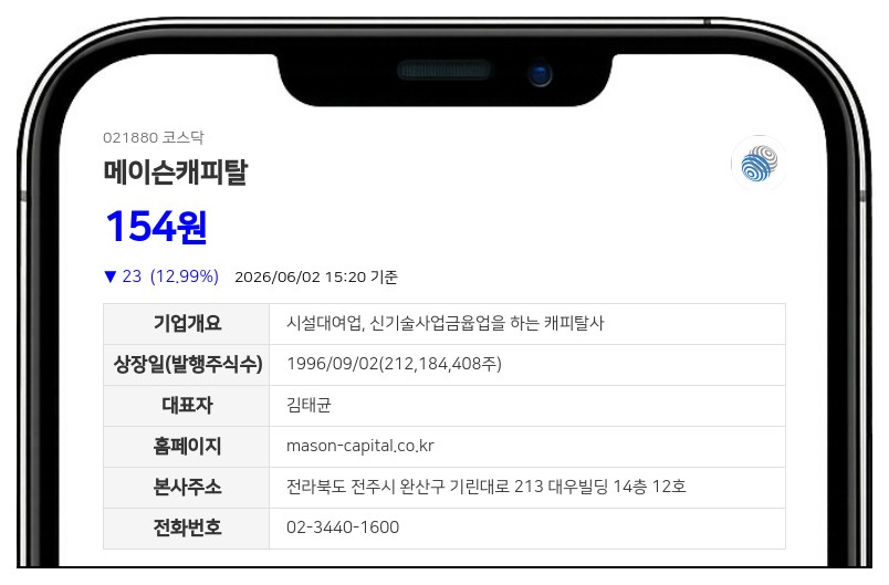 메이슨캐피탈 보통주 거래 정지... 자본감소 따른 주식 병합 및 말소 절차