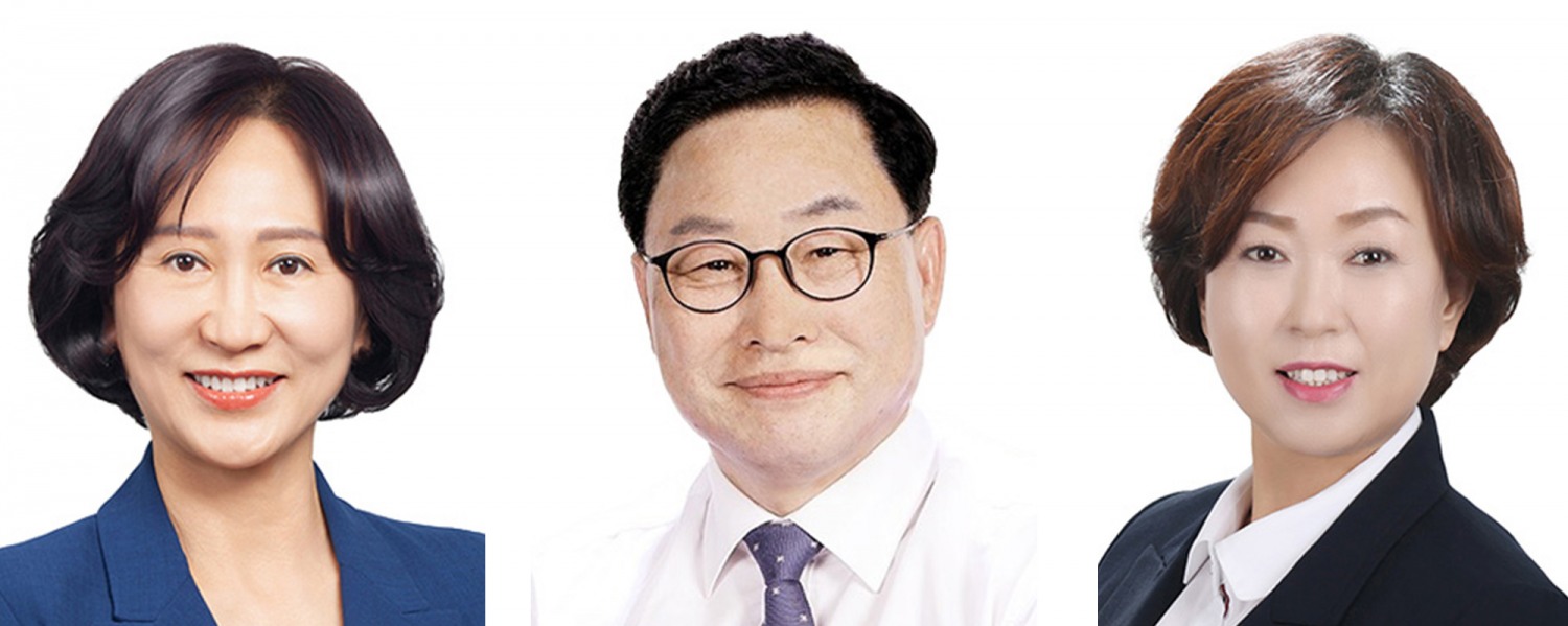 왼쪽부터 김정미 의원,박성민 의원,최미정 의원