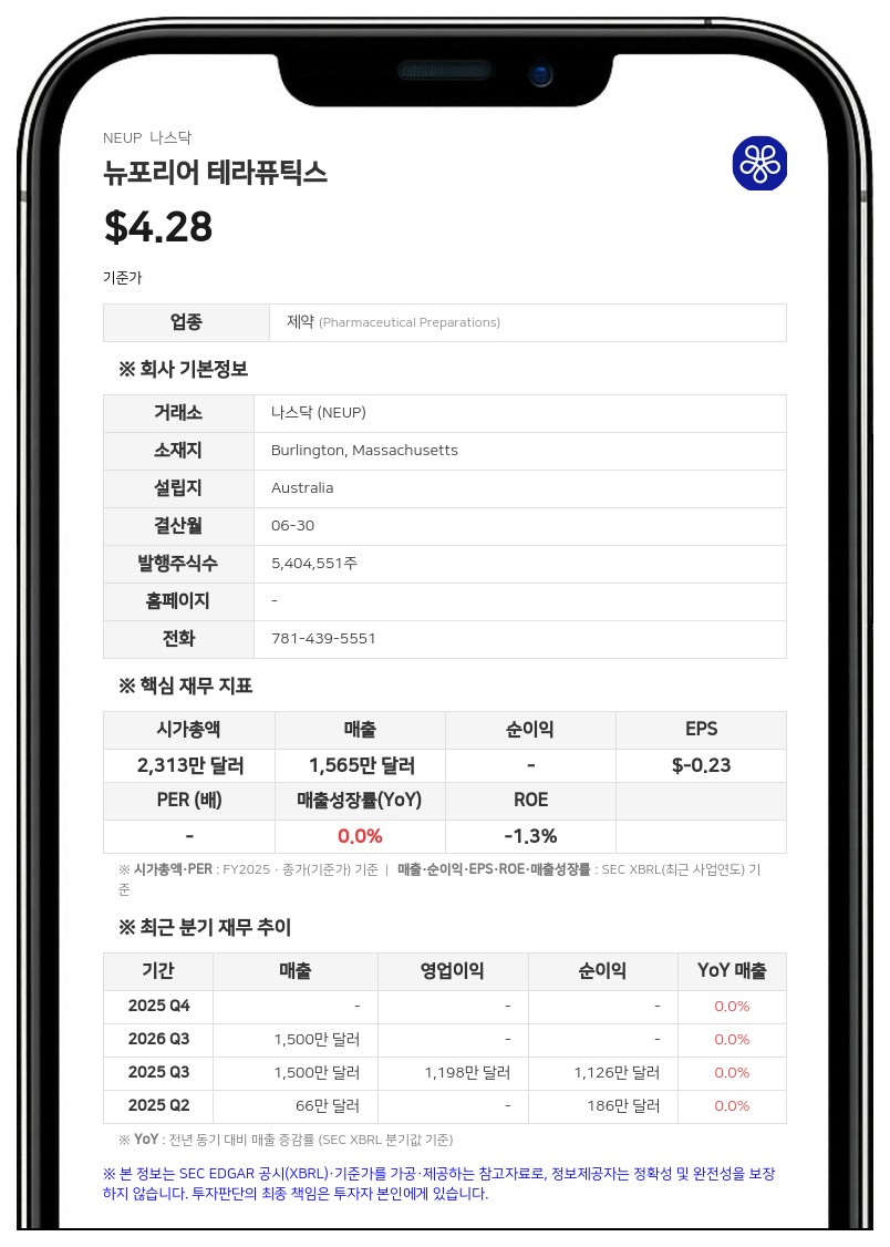 뉴포리어 테라퓨틱스, 영국 스캔셀과 전량 주식 교환 방식 합병 합의