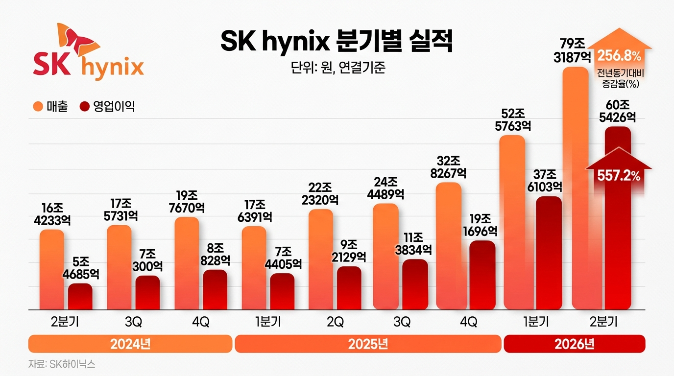SK하이닉스, 2분기 1조팔아 7600억 벌었다