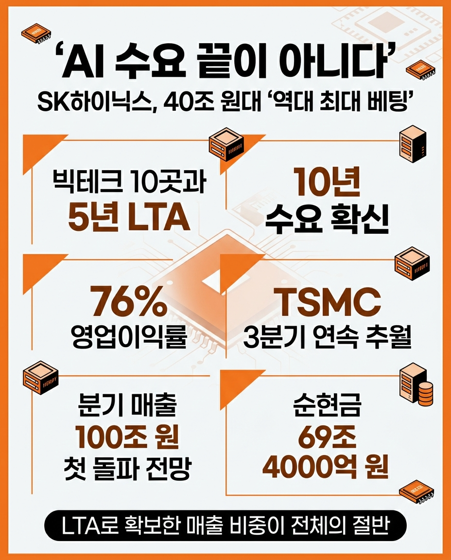 "AI 수요 끝이 아니다" SK하이닉스, 40조 원대 '역대 최대 베팅'