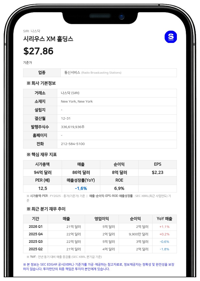 시리우스 XM, 웨인 토르센 COO 퇴임 발표… 후임 미정