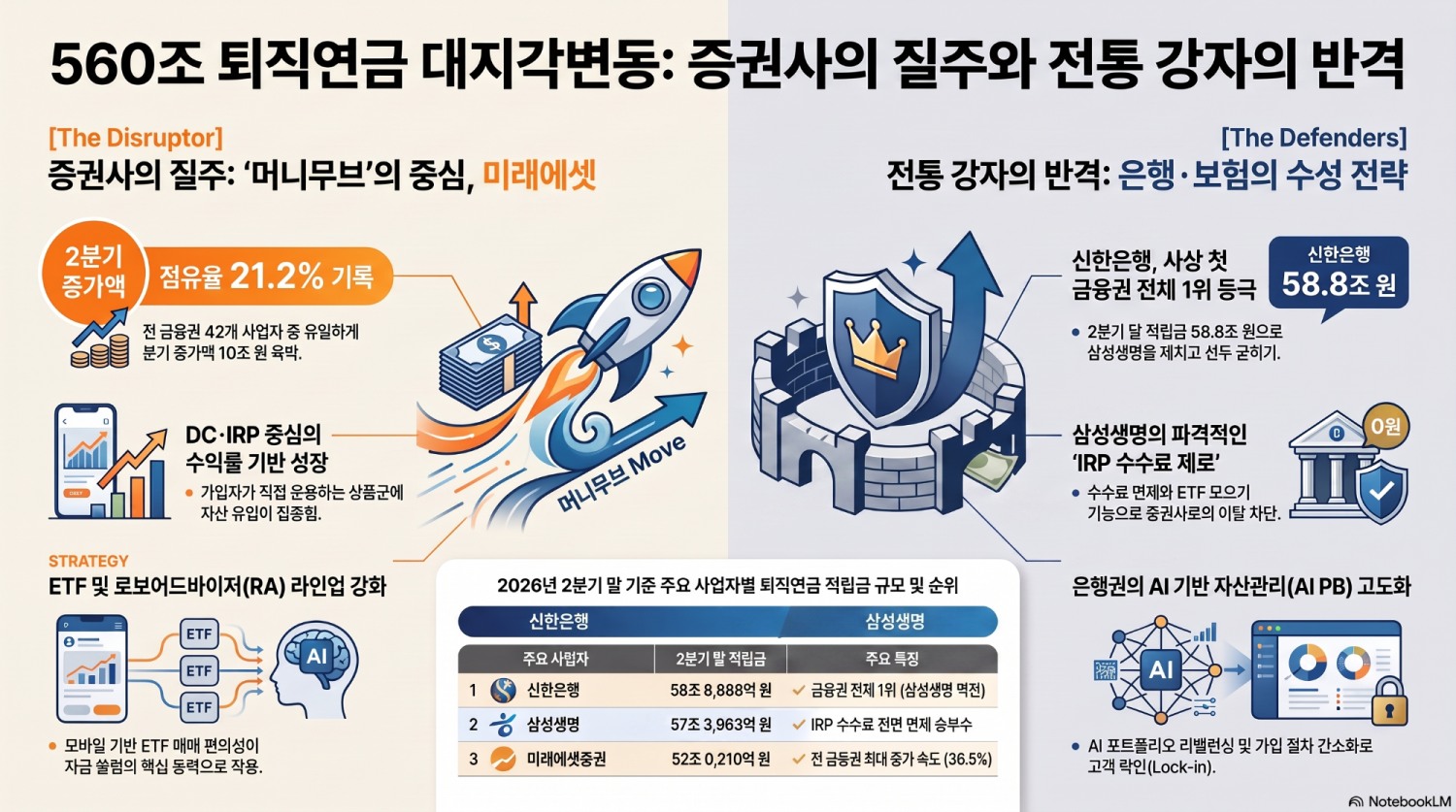 질주하는 미래에셋, 560조 퇴직연금 판 흔든다