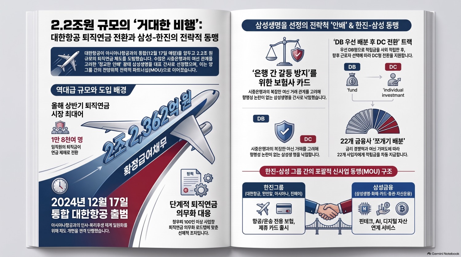 대한항공 2조 퇴직연금, 삼성생명이 대표 간사로