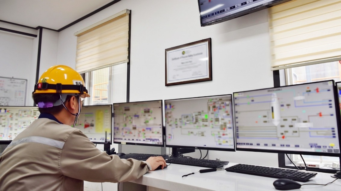 ▲영풍 석포제련소 폐수 무방류 시스템 DCS(Distributed Control System)룸 내부