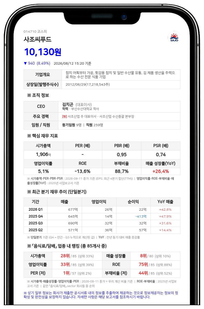 사조씨푸드, 신한은행서 900억 규모 수도권 물류센터 양수...보관물류사업 확장