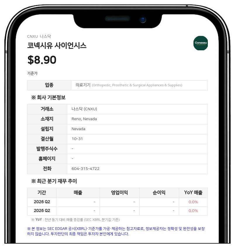 코넥시유 사이언시스 이사 제프리 샤프, 지분 5.4% 보유 공시