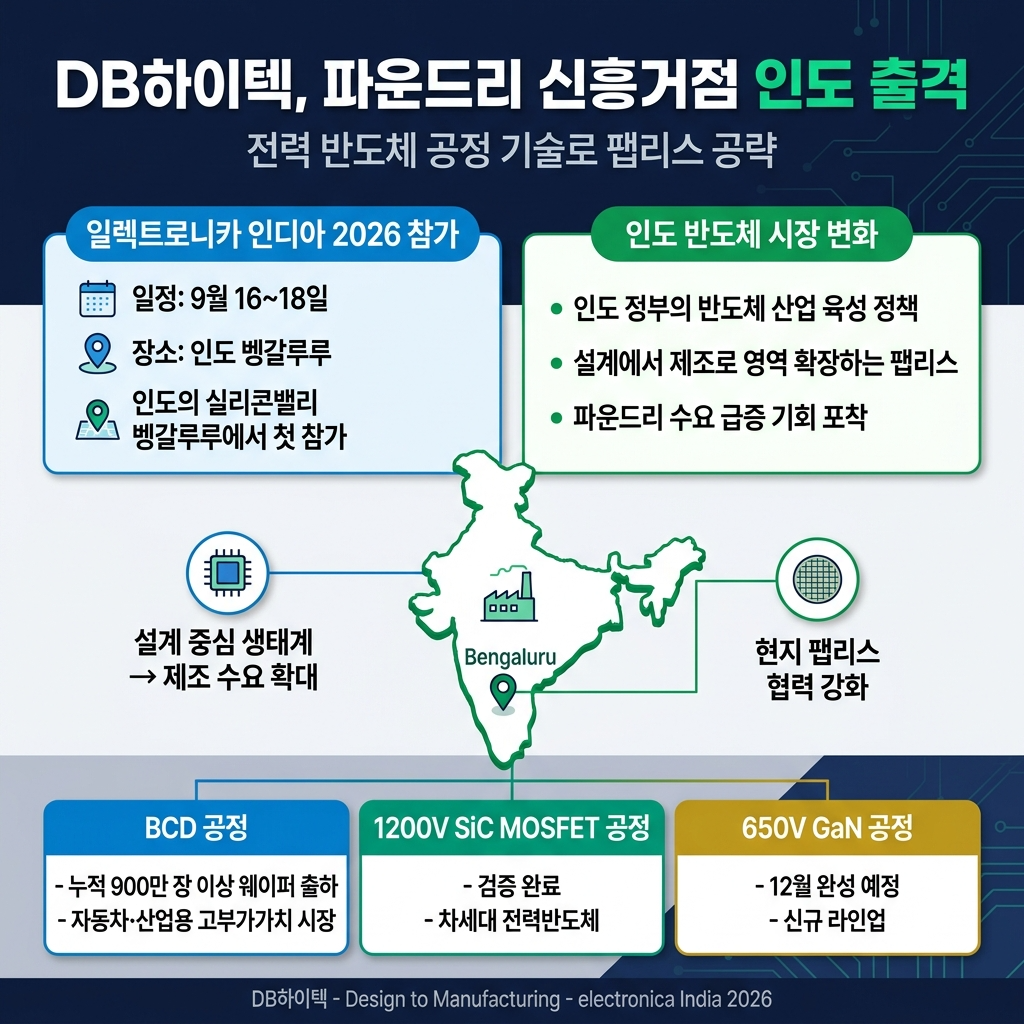 DB하이텍, 파운드리 신흥 거점 인도 출격