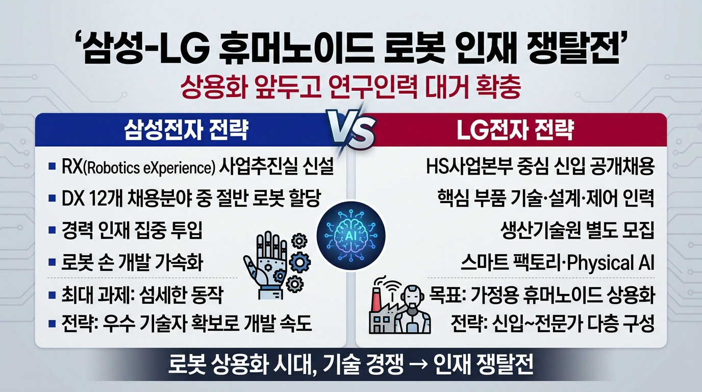 삼성-LG, 휴머노이드 로봇 인재 쟁탈전