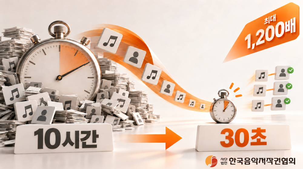 음저협, 저작권료 분배 시스템 최대 1,200배 빨라졌다…