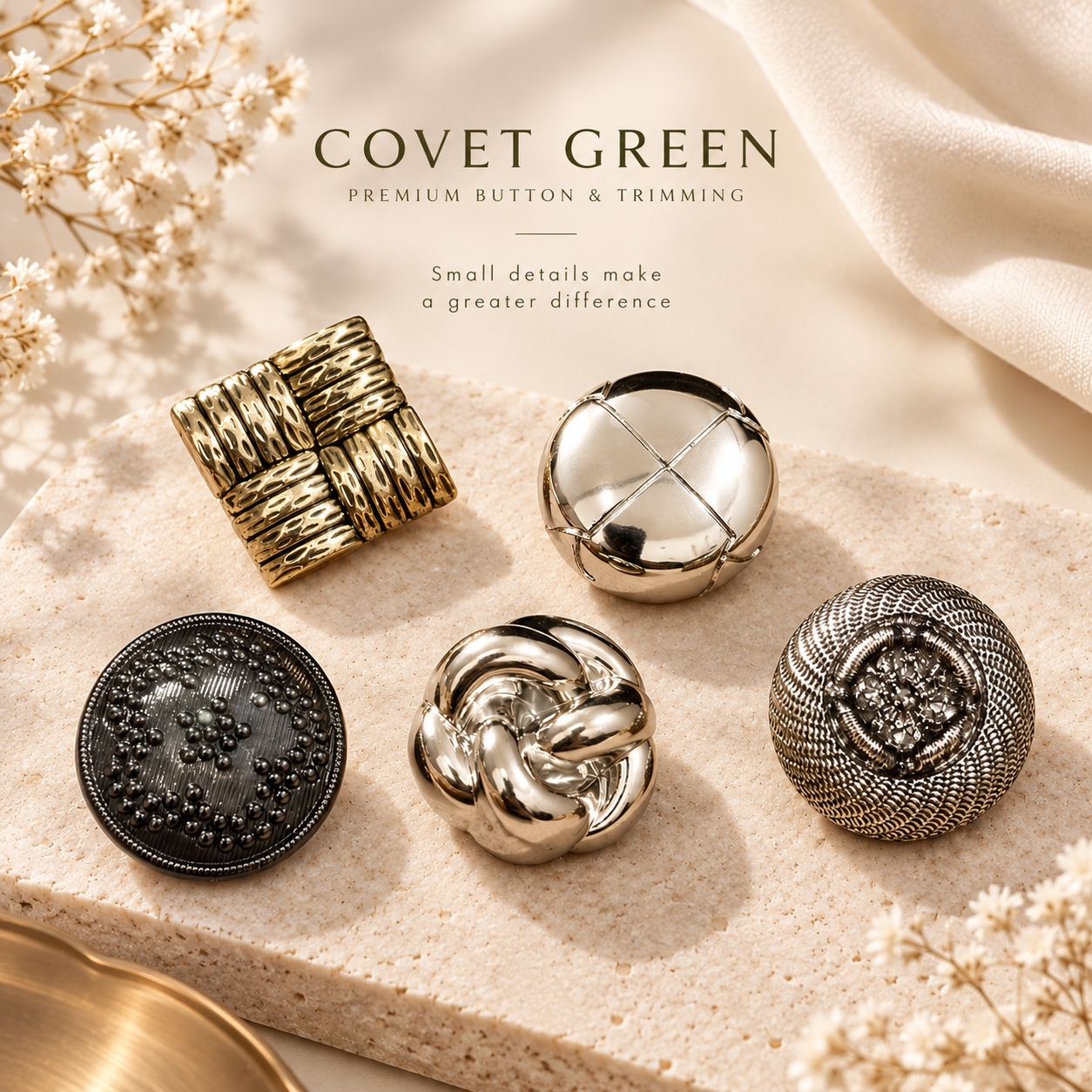 단추 하나가 브랜드 가치를 바꾼다, '코벳그린(Covet Green)'의 부자재 차별화 전략