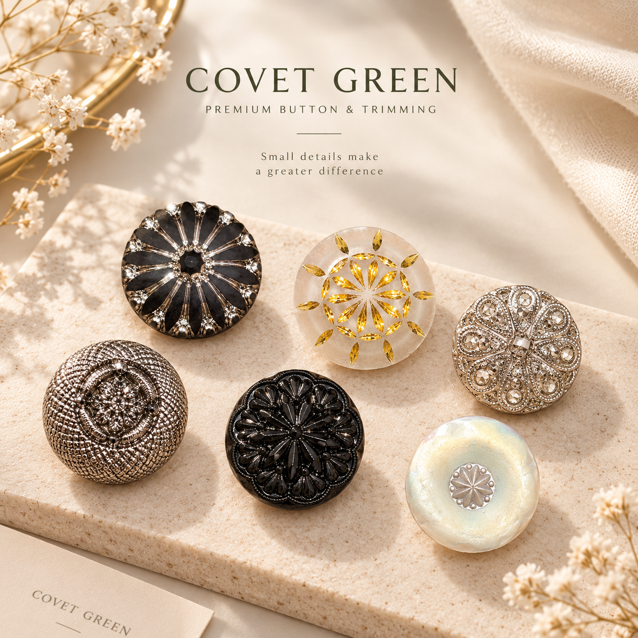 단추 하나가 브랜드 가치를 바꾼다, '코벳그린(Covet Green)'의 부자재 차별화 전략