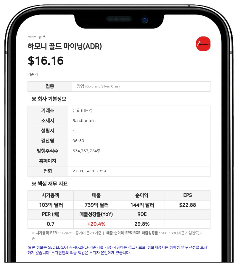 하모니 골드, 연간 순이익 두 배…과거 2개년 재무제표 재작성·내부통제 중대 취약점 4건