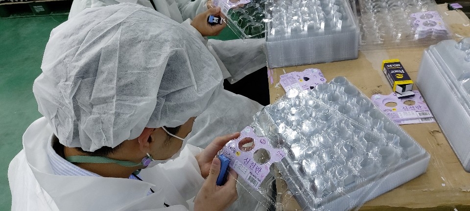 특수교육대상 학생들이 사업체에서 현장실습을 하고 있다. 사진=충남교육청 제공