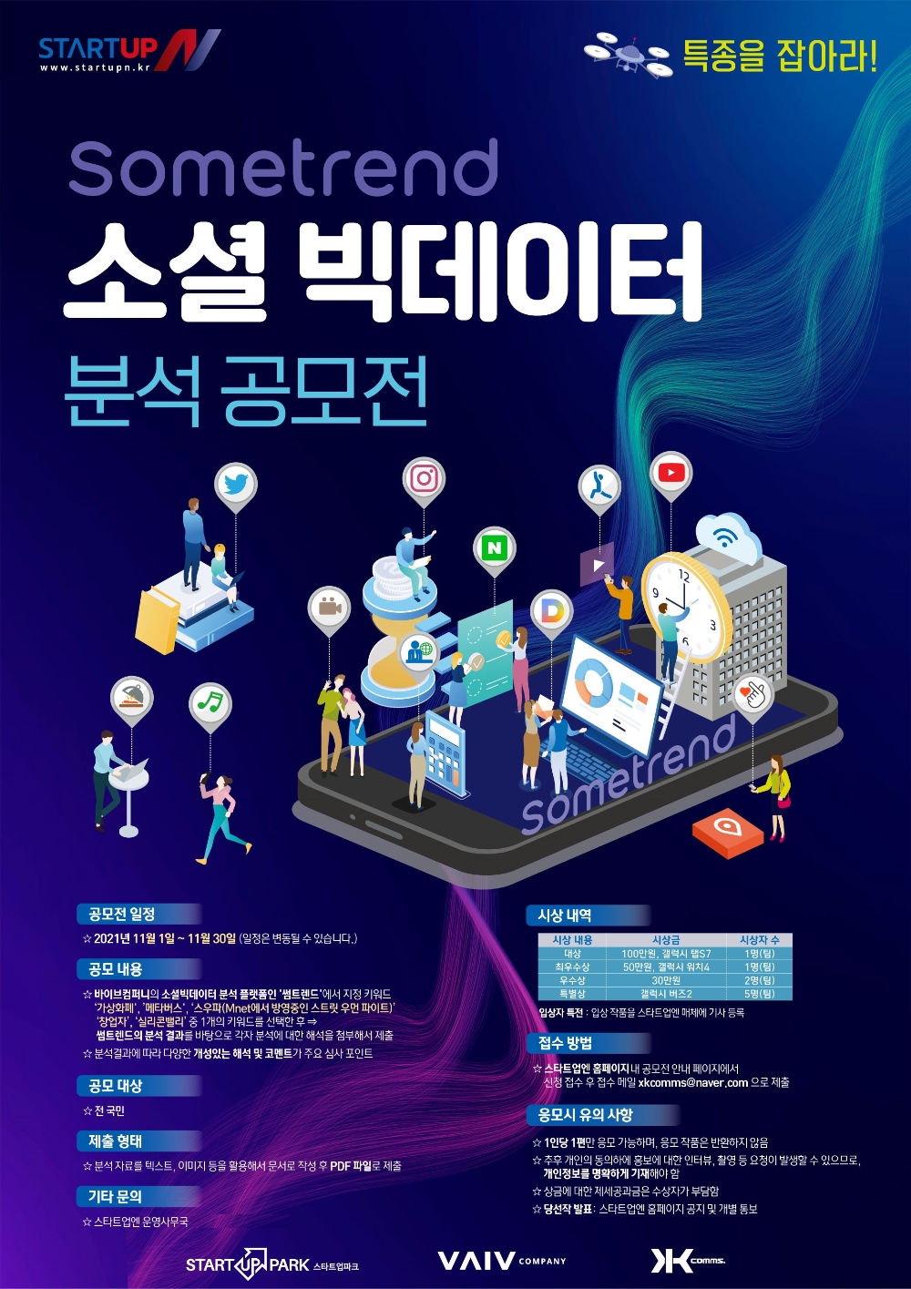 스타트업엔, 11월 한 달간 '썸트렌드 소셜 빅데이터 분석공모전' 실시