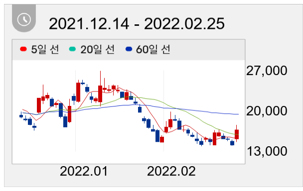 넥스트사이언스 일봉 주가차트