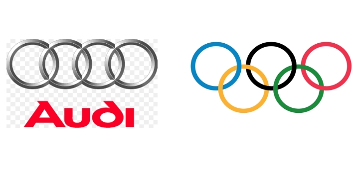 아우리 로고와 오륜기