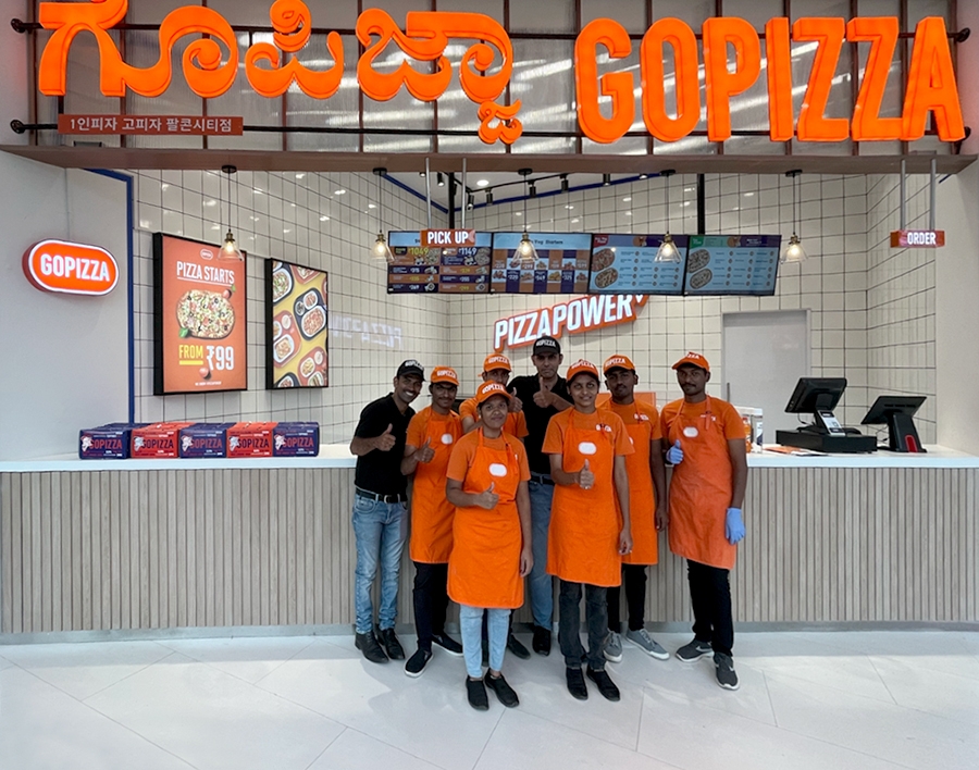 고피자의 인도 벵갈루루의 Falcon City 신규 매장