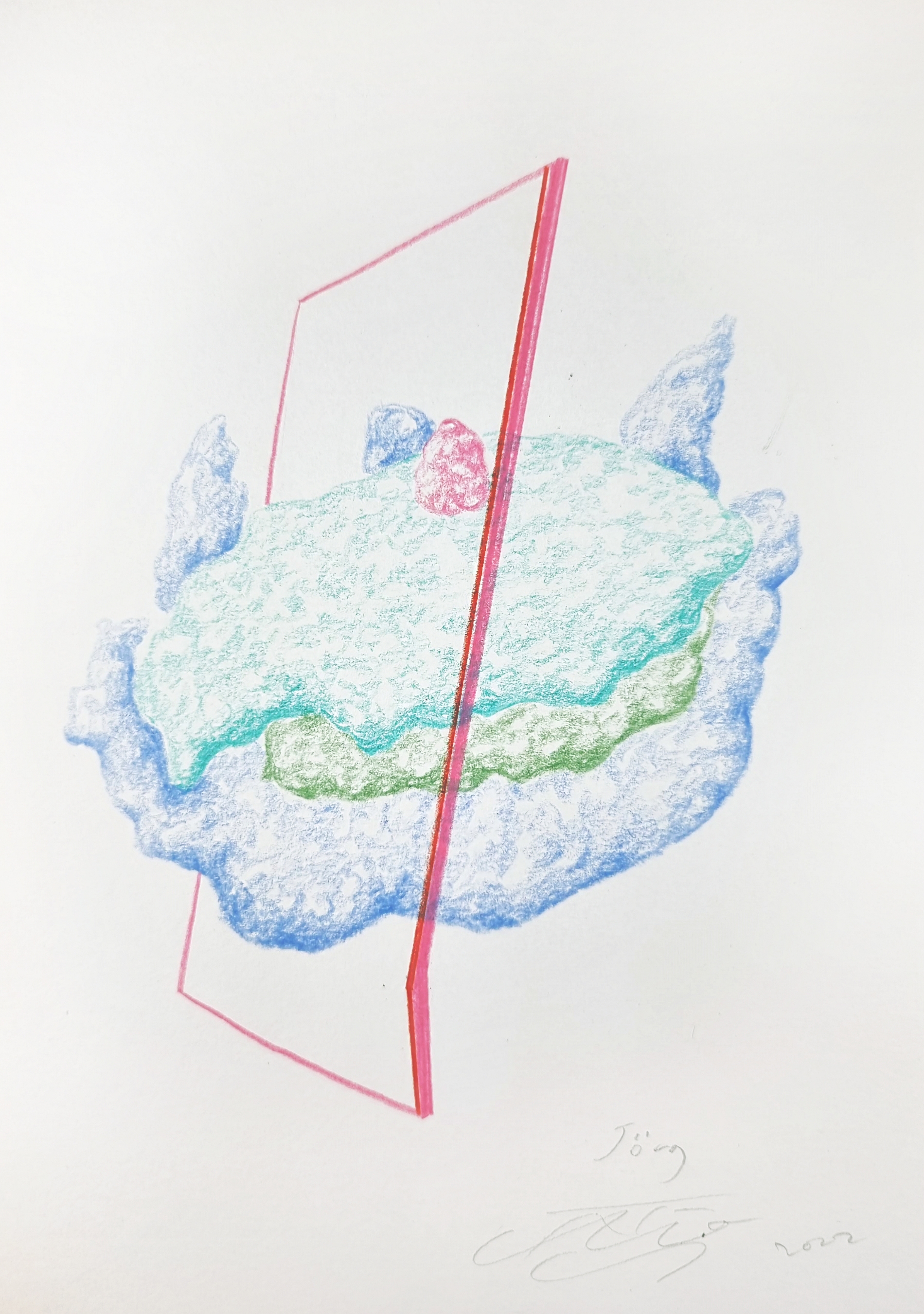 JUHEON CHO, 'Jörg', 2022, 21cm x 29.7cm, coloured pencil on paper / 사진=Courtesy of artist, 갤러리JH