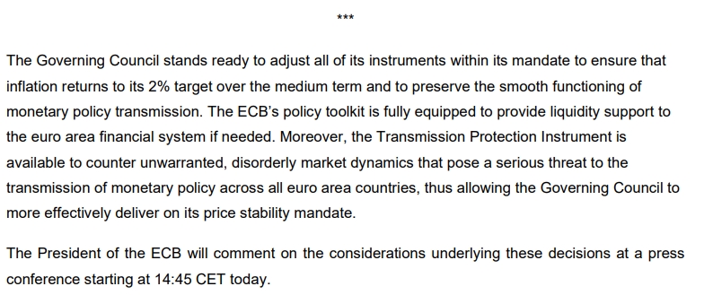 자료: ECB 통화정책 성명문, 출처: ECB
