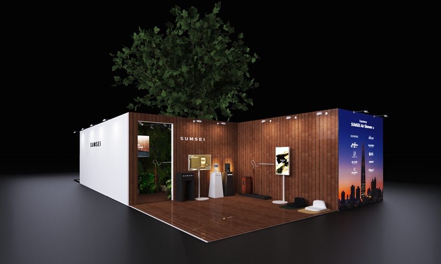 ▲섬세이의 CES 부스 외부 전경