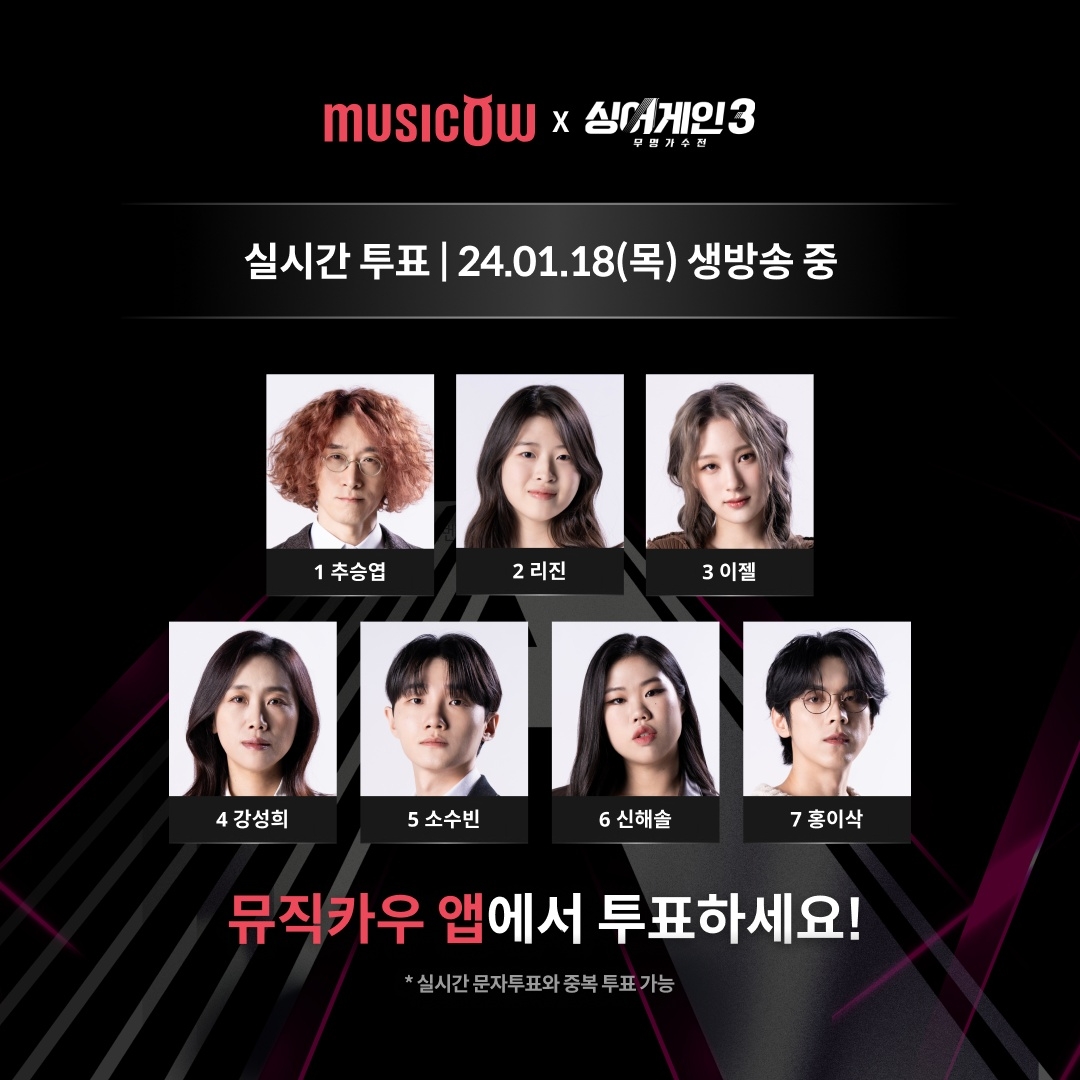 뮤직카우, ‘싱어게인3’ 최종회 방송 중 온라인 실시간 투표 ‘단독’ 진행