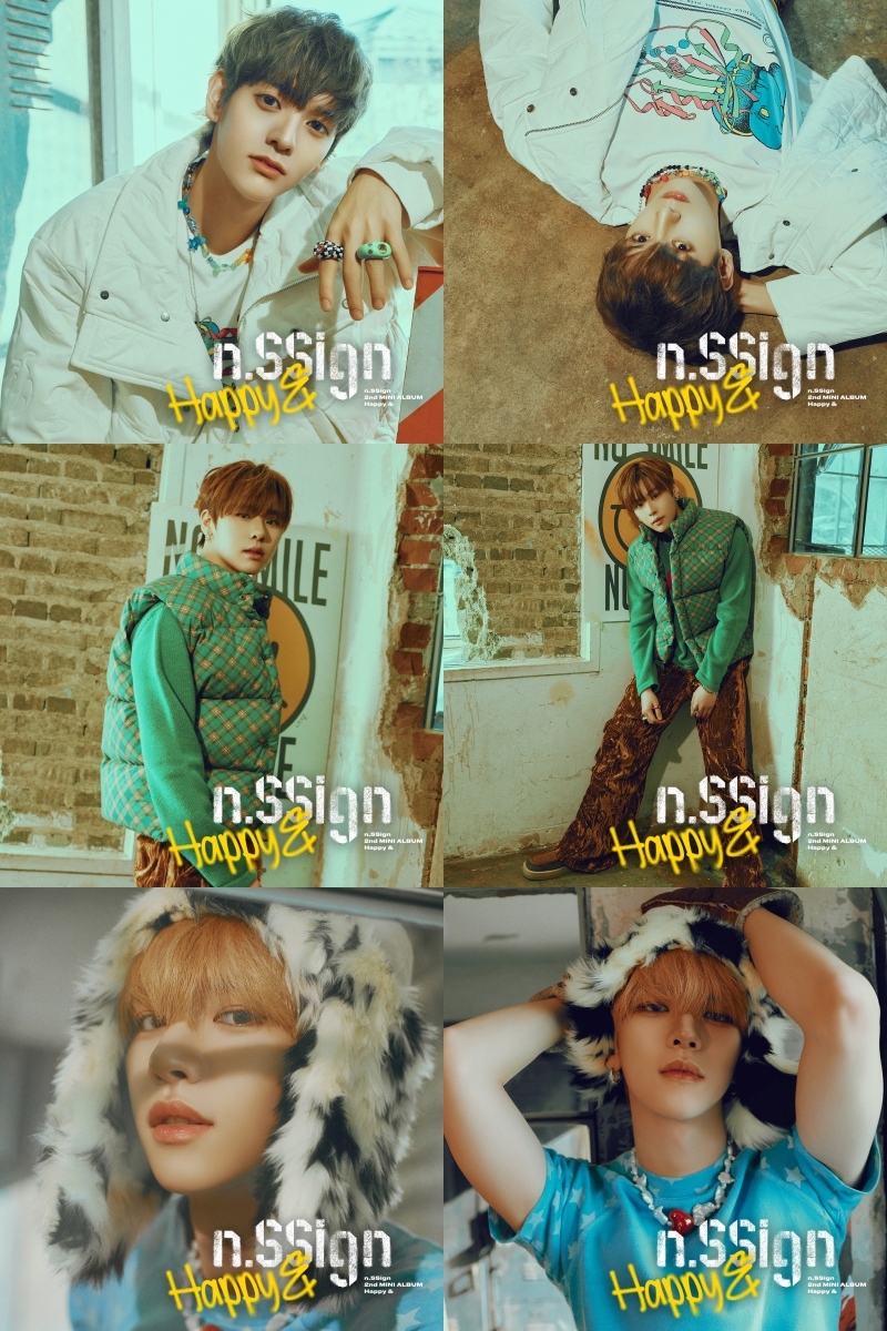 엔싸인, 신보 'Happy &' 첫 개인 콘셉트 포토 공개 완료…9인 9색 매력 부자