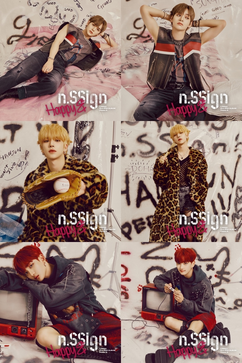 엔싸인 즐거운 악동 변신…신보 'Happy &' 콘셉트 포토 속 힙한 매력+자유분방 에너지