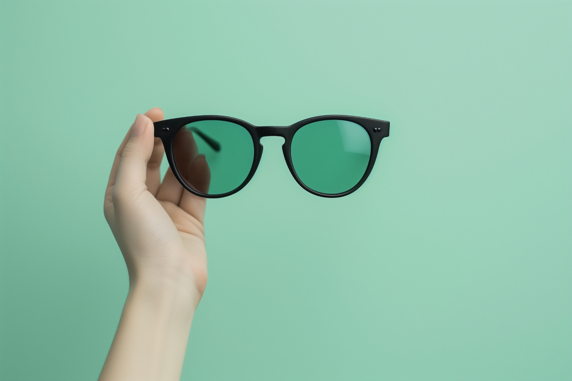 운전할 때 눈이 편안한 녹색 렌즈의 선글라스를 추천한다. / 이미지 디자인 : 미드저니 생성 (by rido)