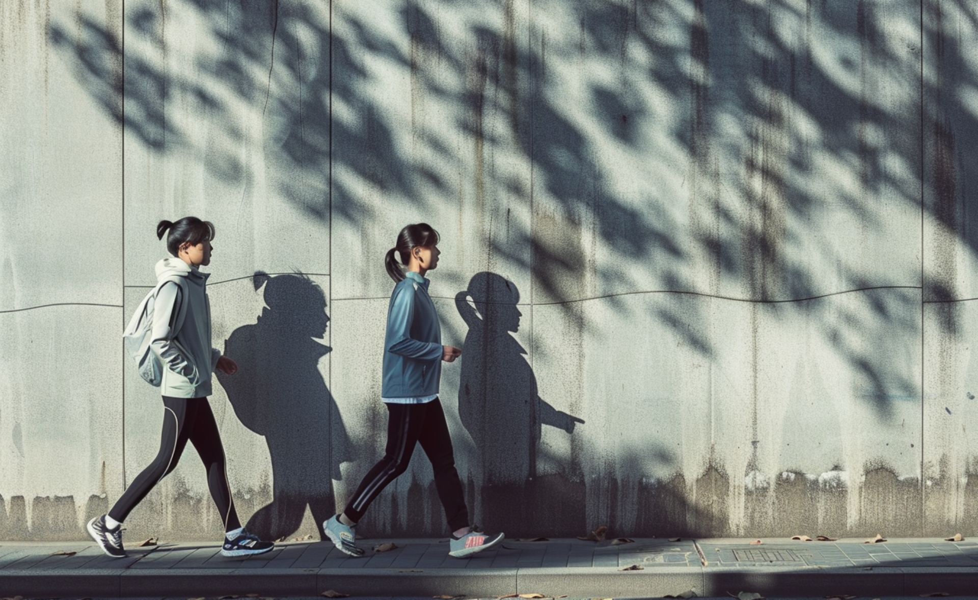 오래 걸을 때는 걷기에 적합한 운동화를 선택하는 것이 좋다. / 이미지 생성 : 미드저니 (by rido)