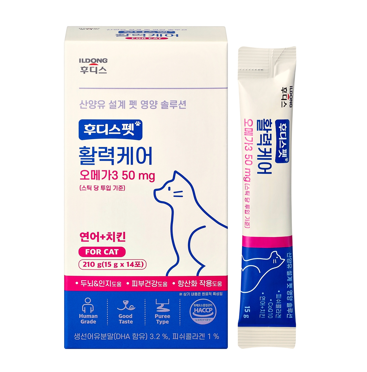 ▲일동후디스, 반려묘 위한 ‘후디스펫 활력케어’ 신제품 출시