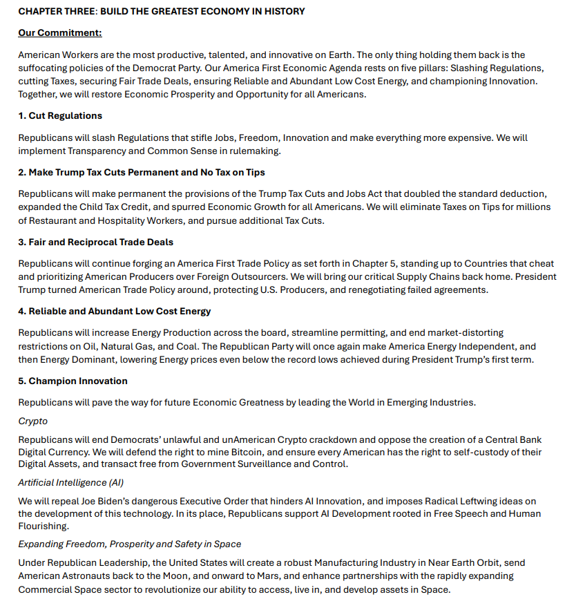 자료: 역사상 가장 위대한 경제를 건설하겠다는 트럼프, 출처: 도널드트럼프닷컴