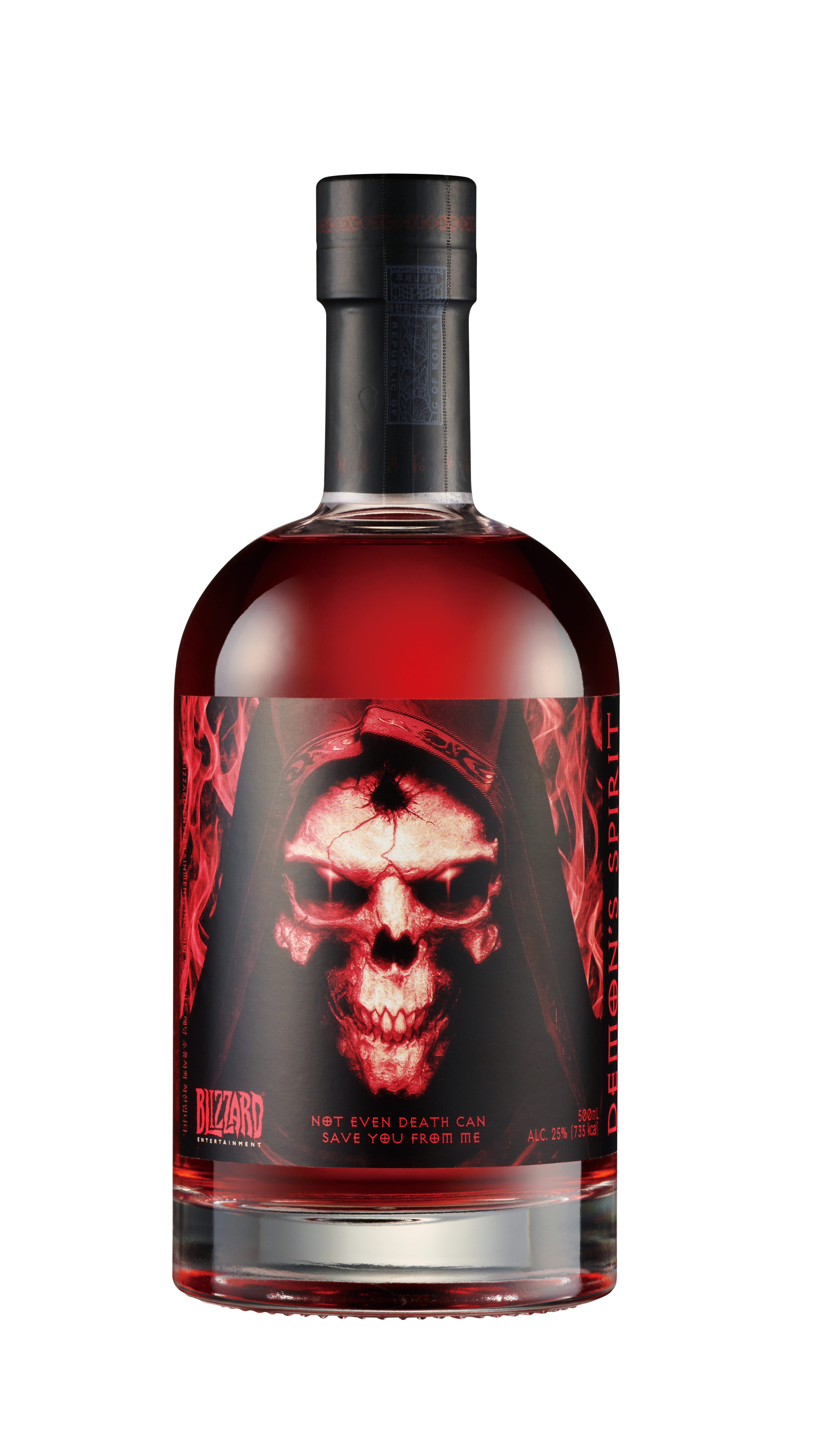 ▲ 보해양조가 글로벌 게임사 블리자드와 손잡고 20일 출시하는 증류주 ‘악마의 영혼’.