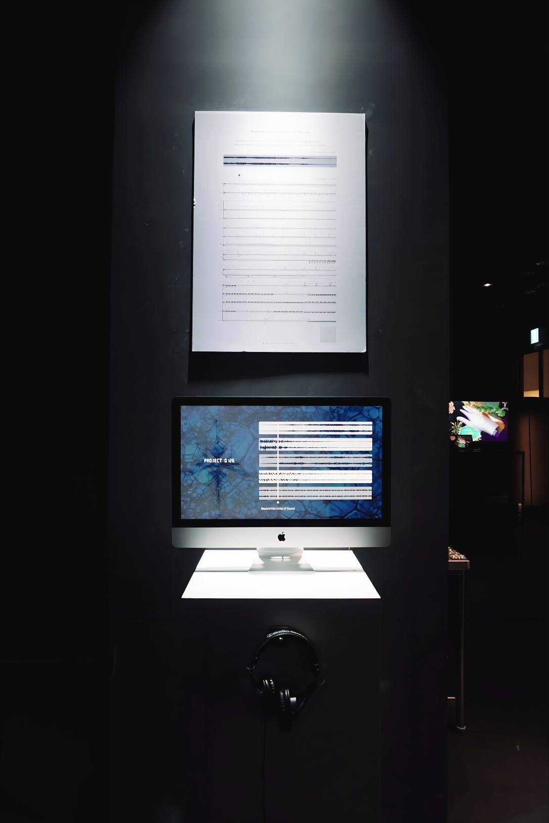 사진설명= 작품 ‘소리의 경계 너머(Beyond the Limits of Sound) 중 소음의 시각화 (악보화)