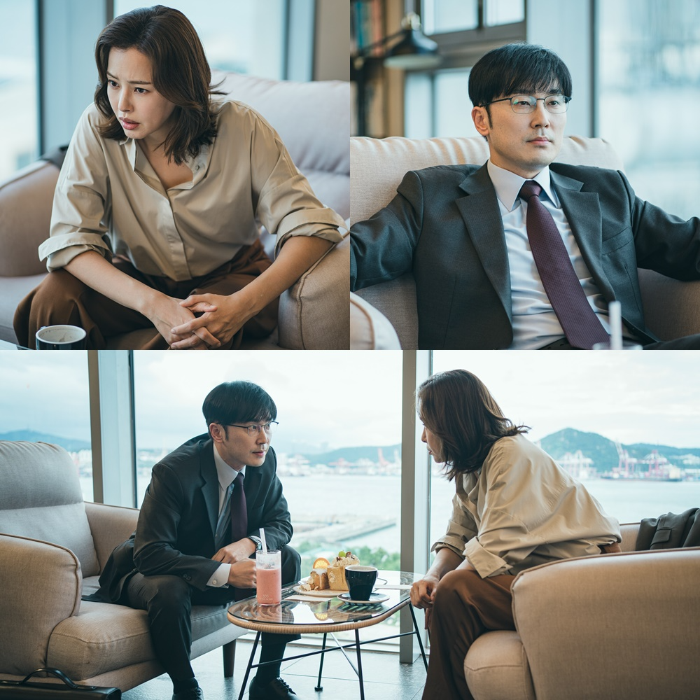 ‘열혈사제2’ 복잡 미묘 이하늬X음흉 미소 서현우, 은밀한 독대 현장 공개