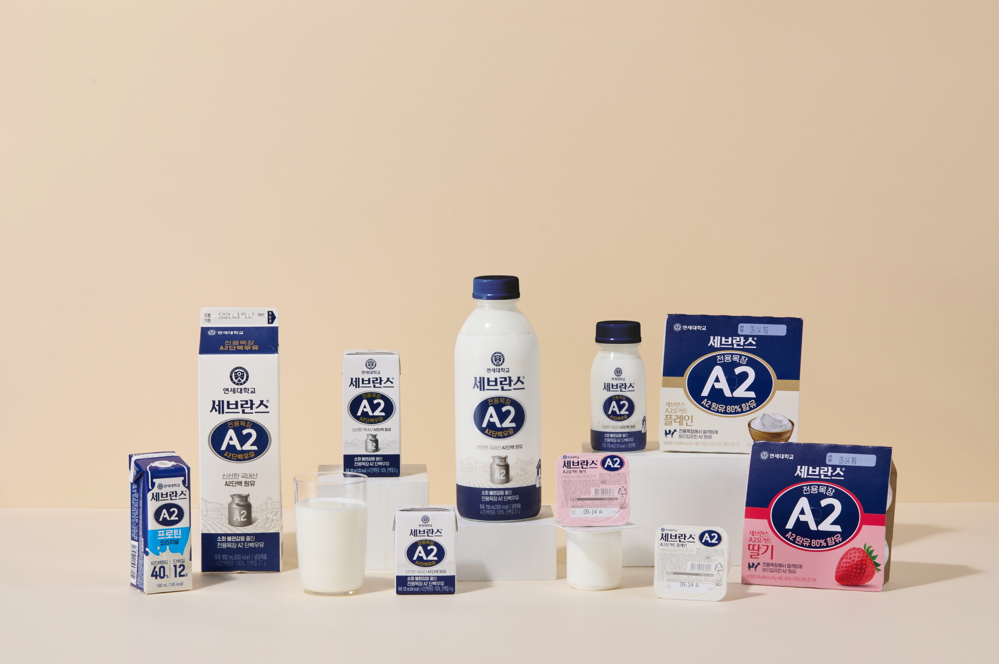 ▲’세브란스 A2’ 제품 라인업, 사진=연세유업