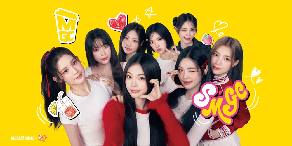 (▲ 메가MGC커피, 하츠투하츠 콜라보로 'SMGC 캠페인' 첫 론칭 / 사진=메가MGC커피 제공)