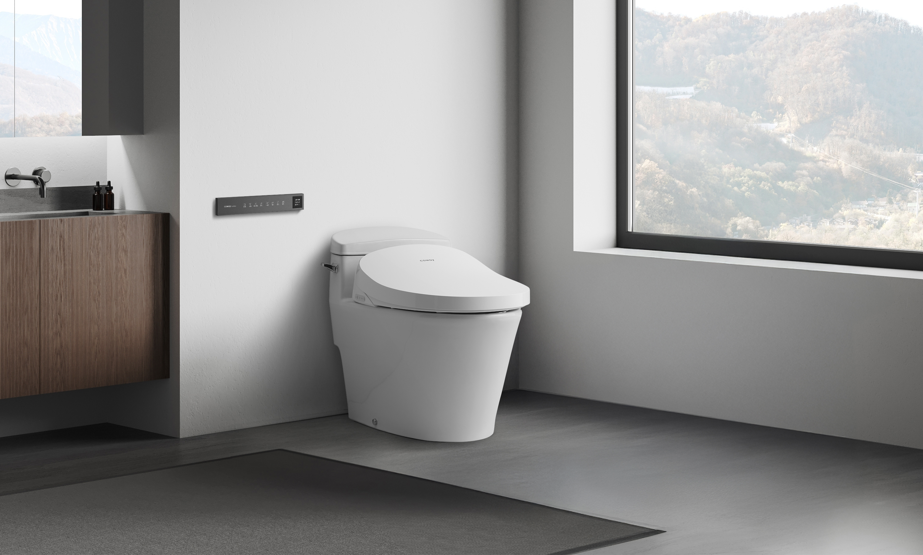 룰루 비데 더블케어 2 비데 인테리어 컷_가로형 블랙