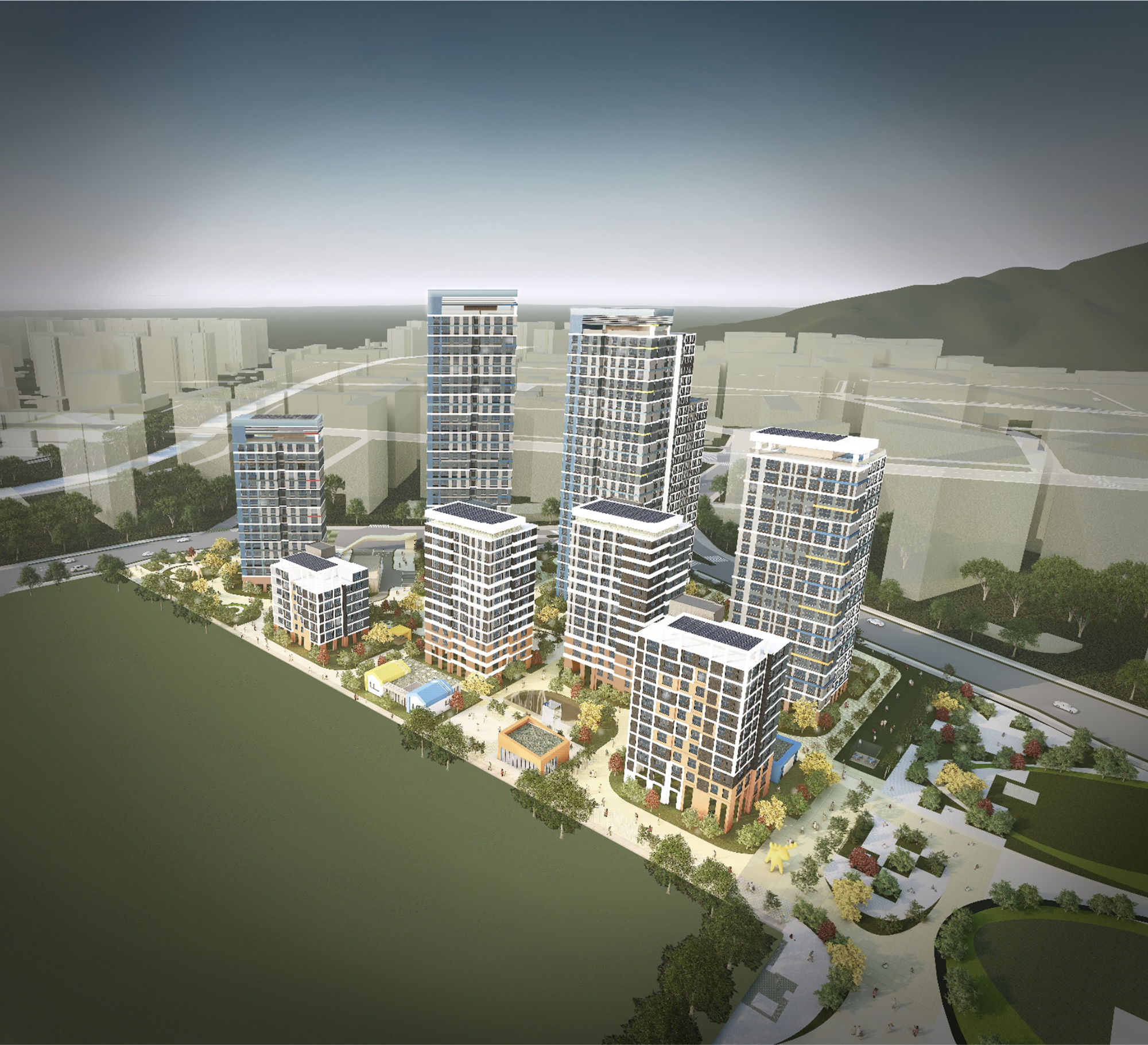 하남교산 A1블록 기본설계 조감도