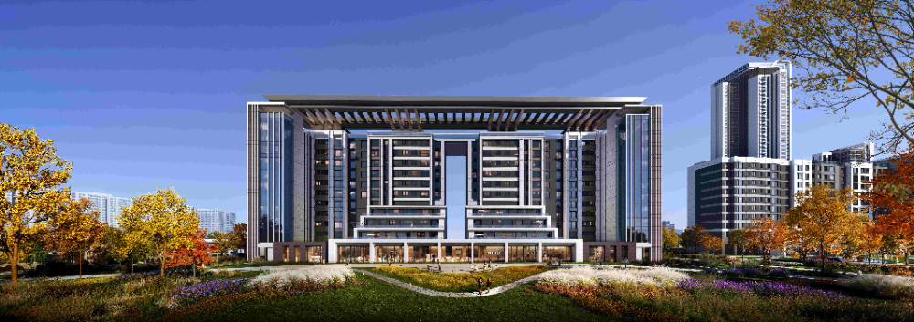 한옥의 처마를 현대적으로 재해석한 주거동 원브릿지메종