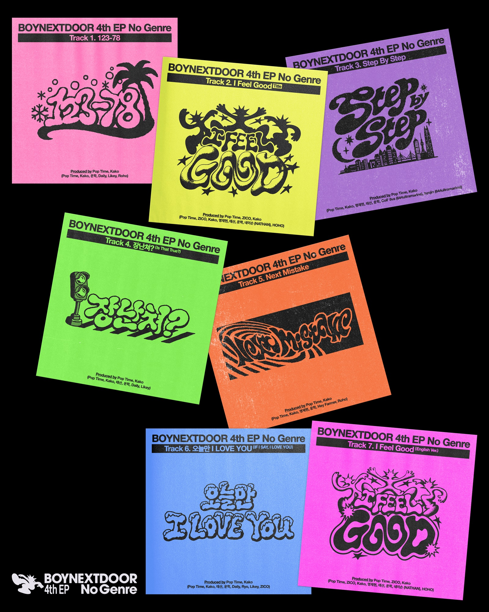 보이넥스트도어, ‘전곡 작업 참여’ 미니 4집 트랙리스트 공개…타이틀곡은 ‘I Feel Good’