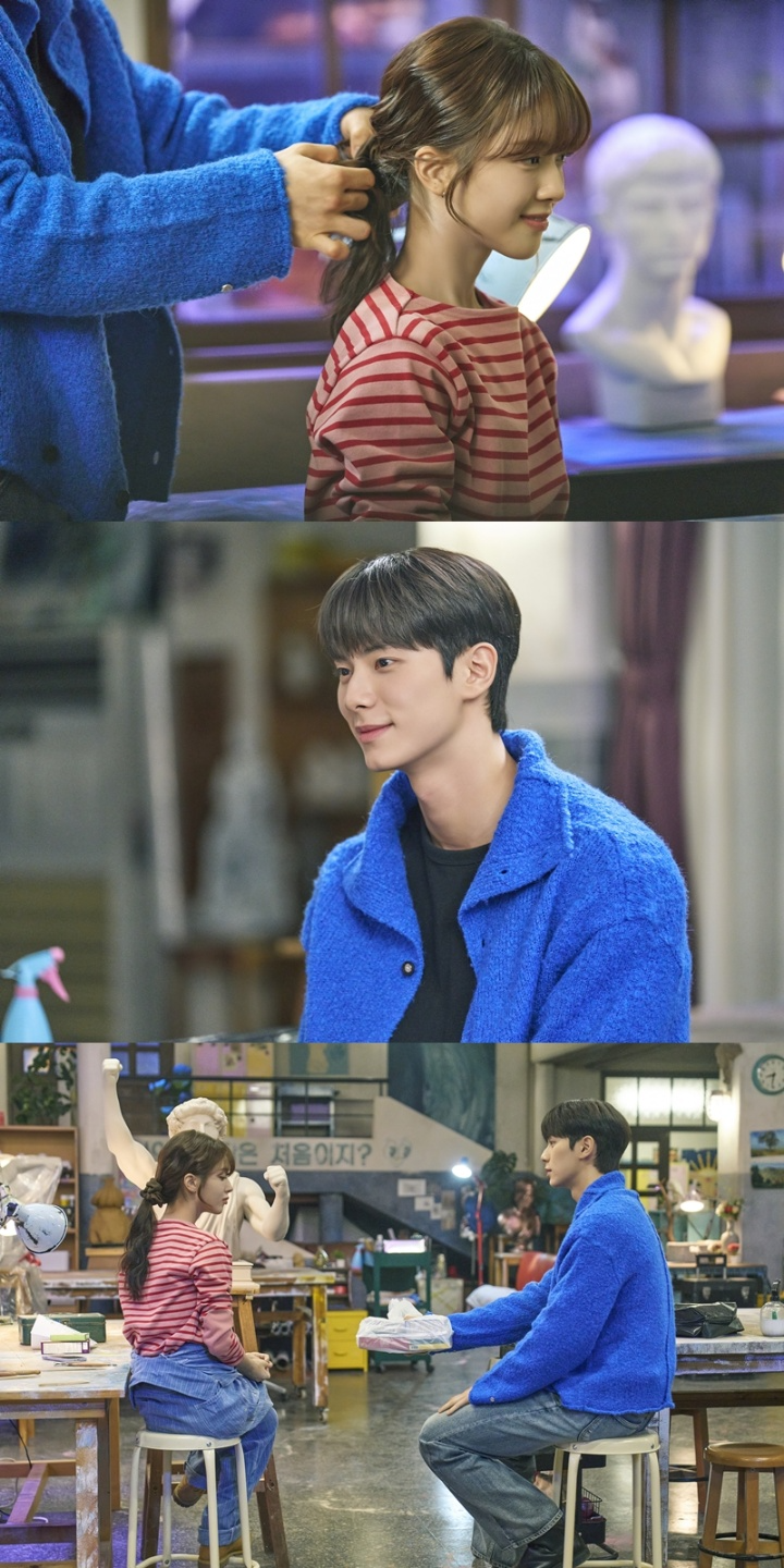 ‘바니와 오빠들’ 이채민, 노정의 머리를 묶는 섬세한 손길…두 사람 사이를 흐르는 간지러운 기류